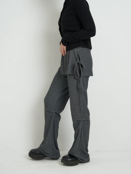 layered flare pants