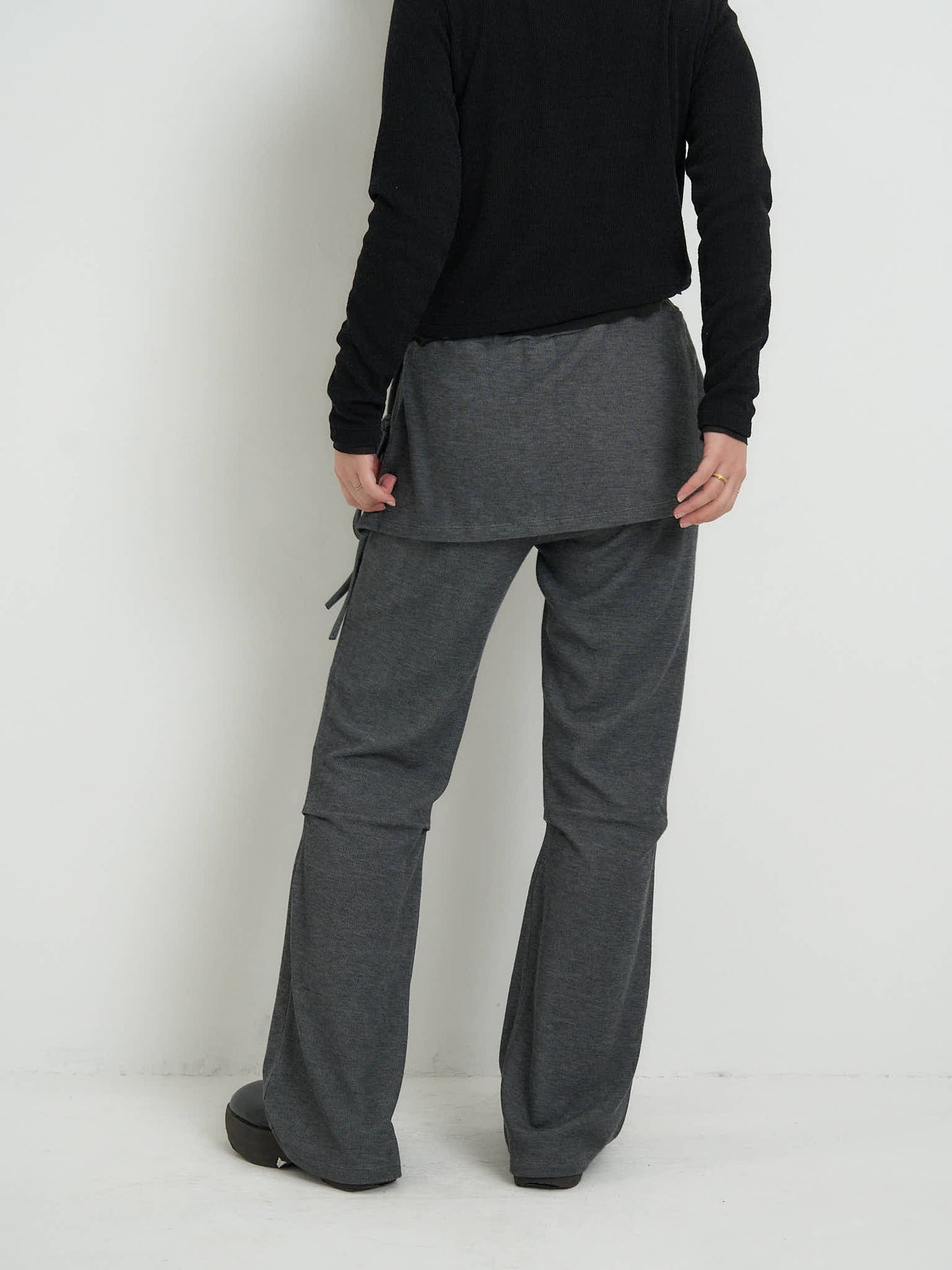 layered flare pants