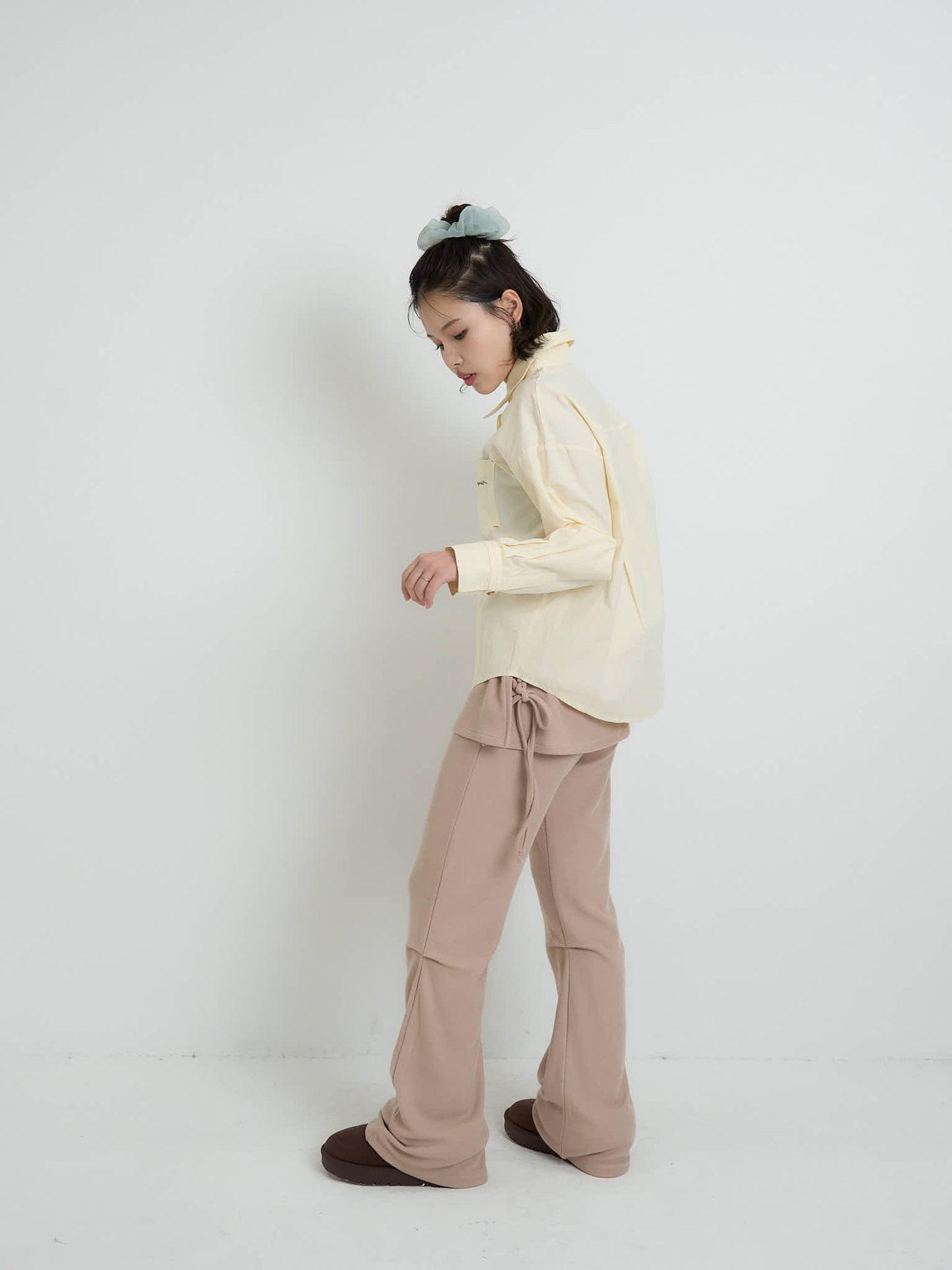 layered flare pants