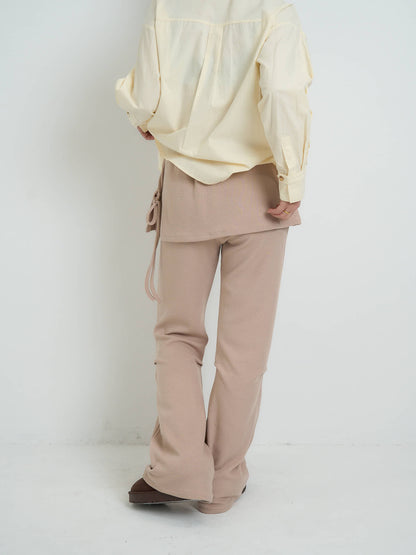 layered flare pants