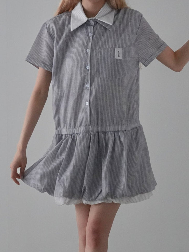 balloon stripe onepiece