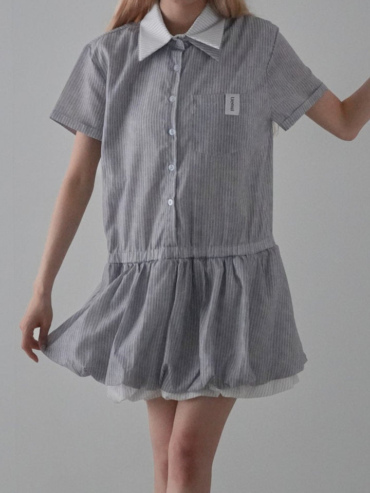 balloon stripe onepiece