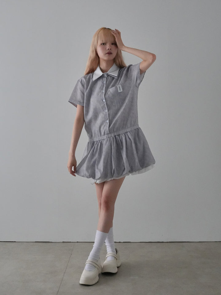 balloon stripe onepiece