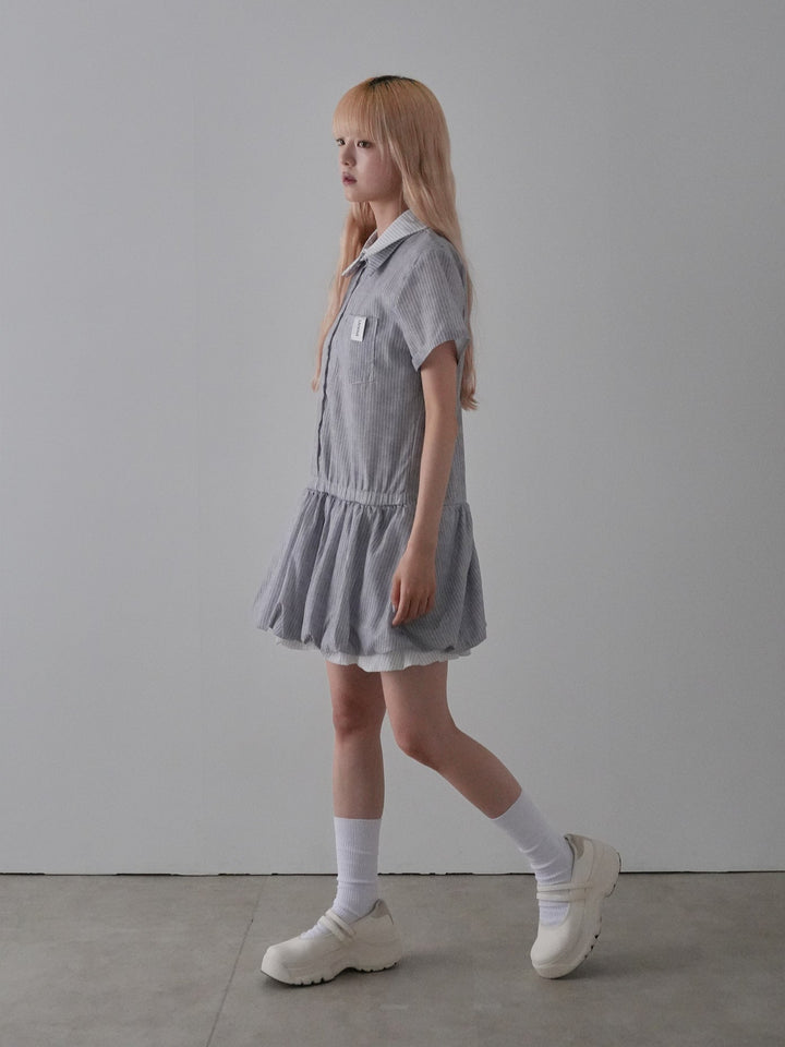balloon stripe onepiece