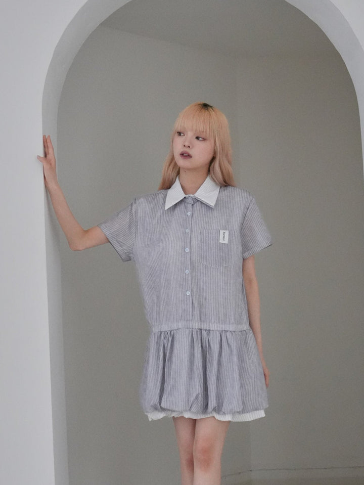 balloon stripe onepiece