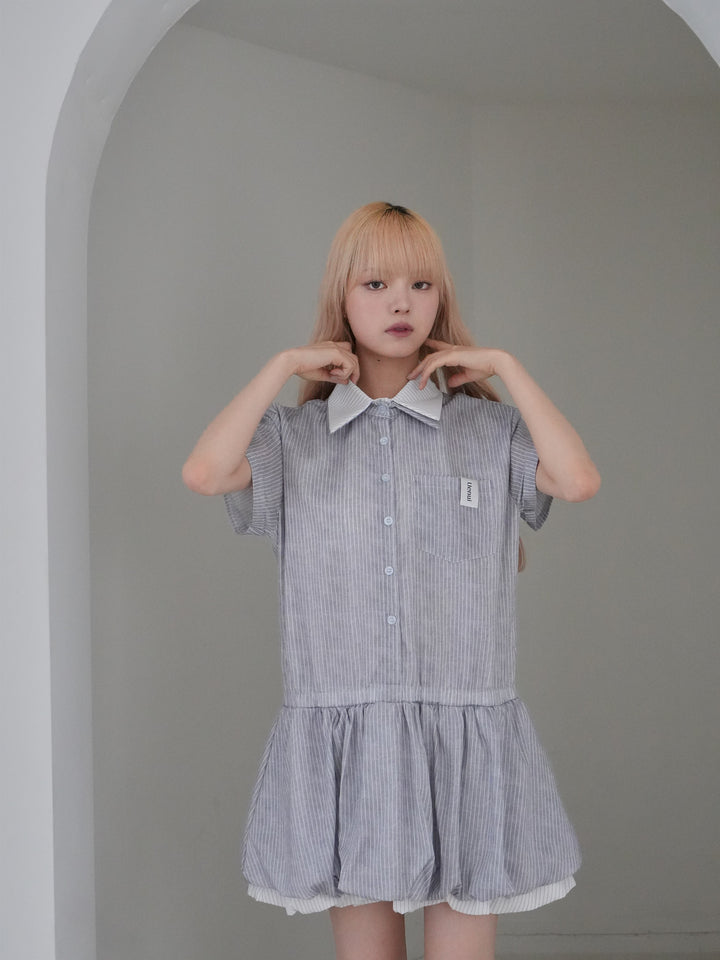 balloon stripe onepiece