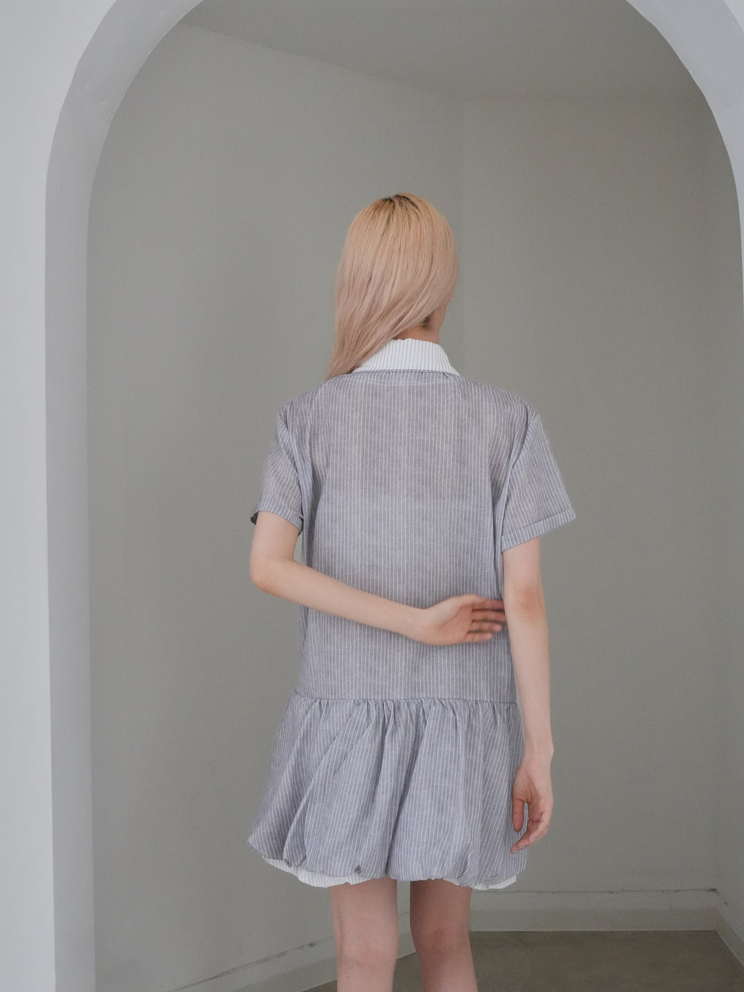 balloon stripe onepiece