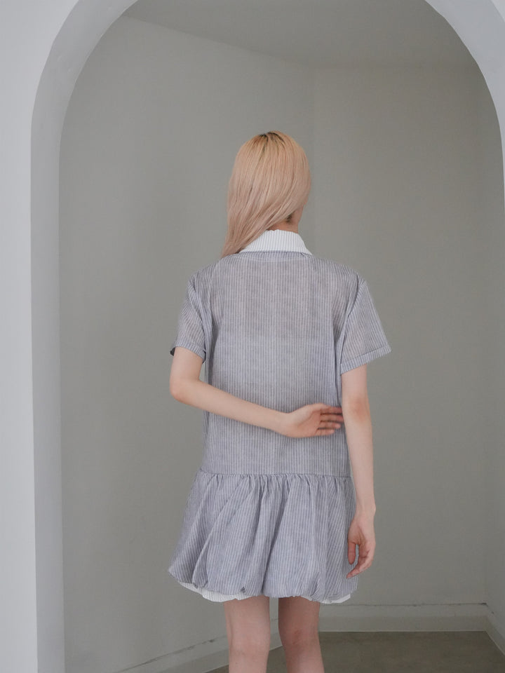 balloon stripe onepiece
