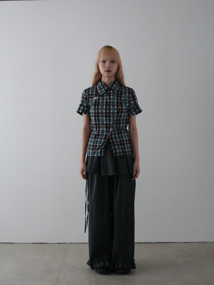 pleated wrap pants