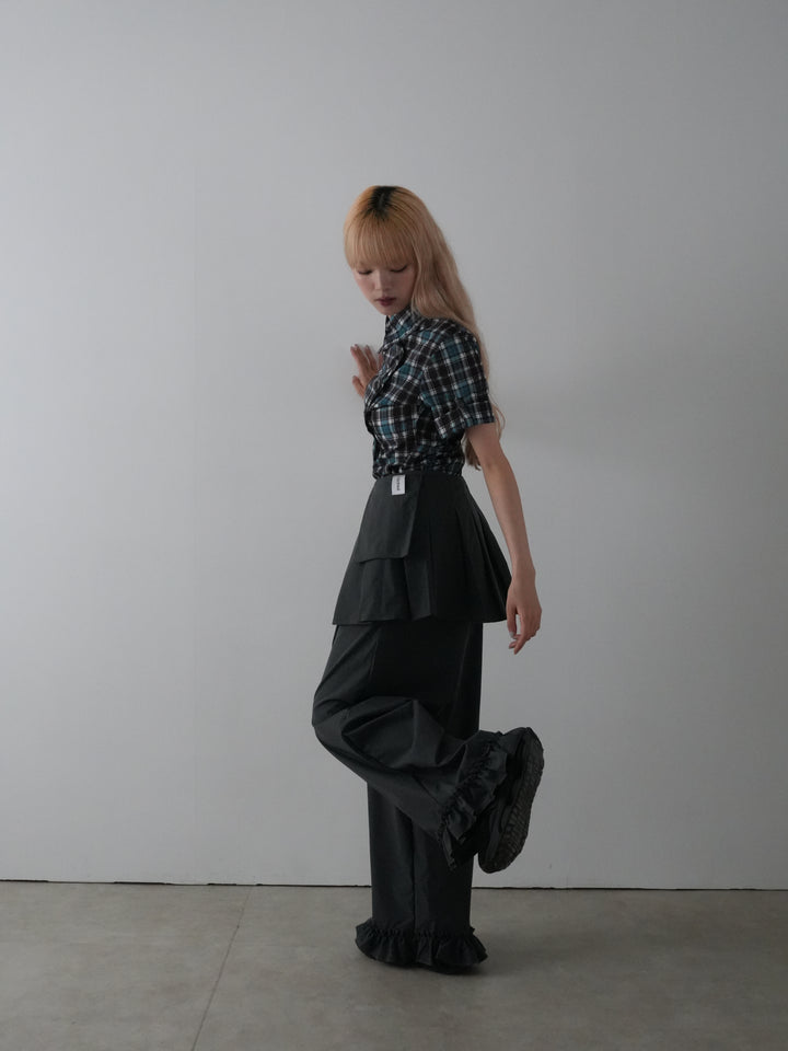 pleated wrap pants