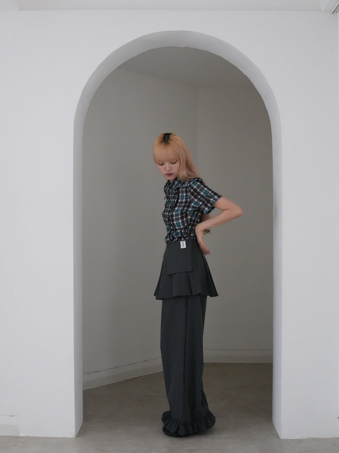 pleated wrap pants