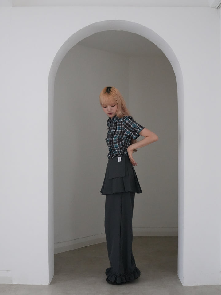 pleated wrap pants