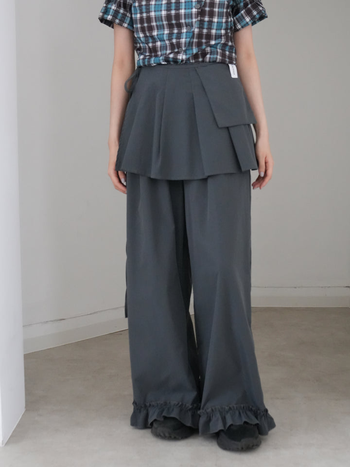 pleated wrap pants
