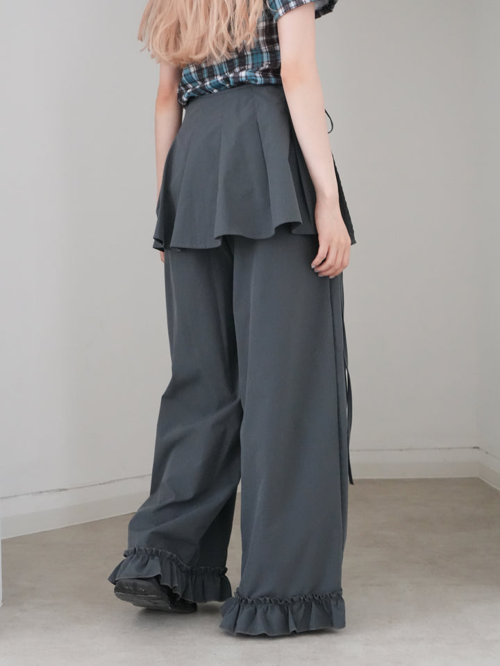pleated wrap pants