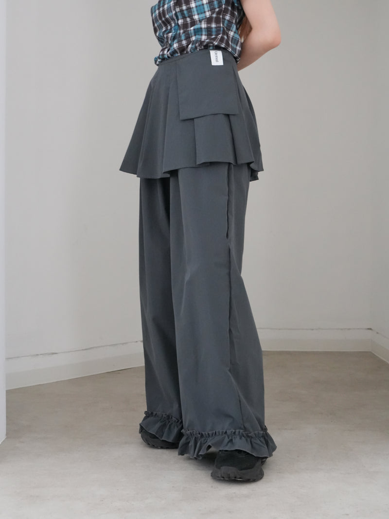 pleated wrap pants