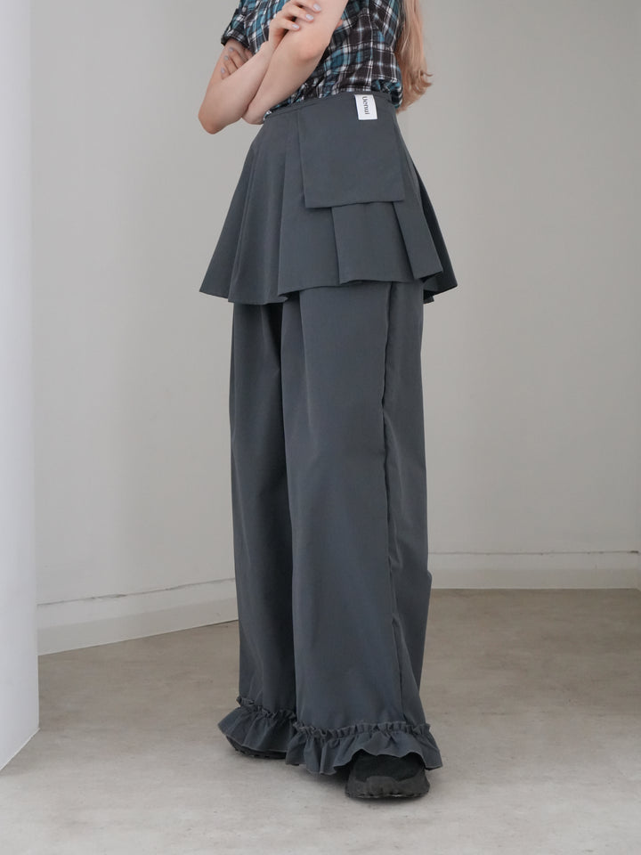 pleated wrap pants