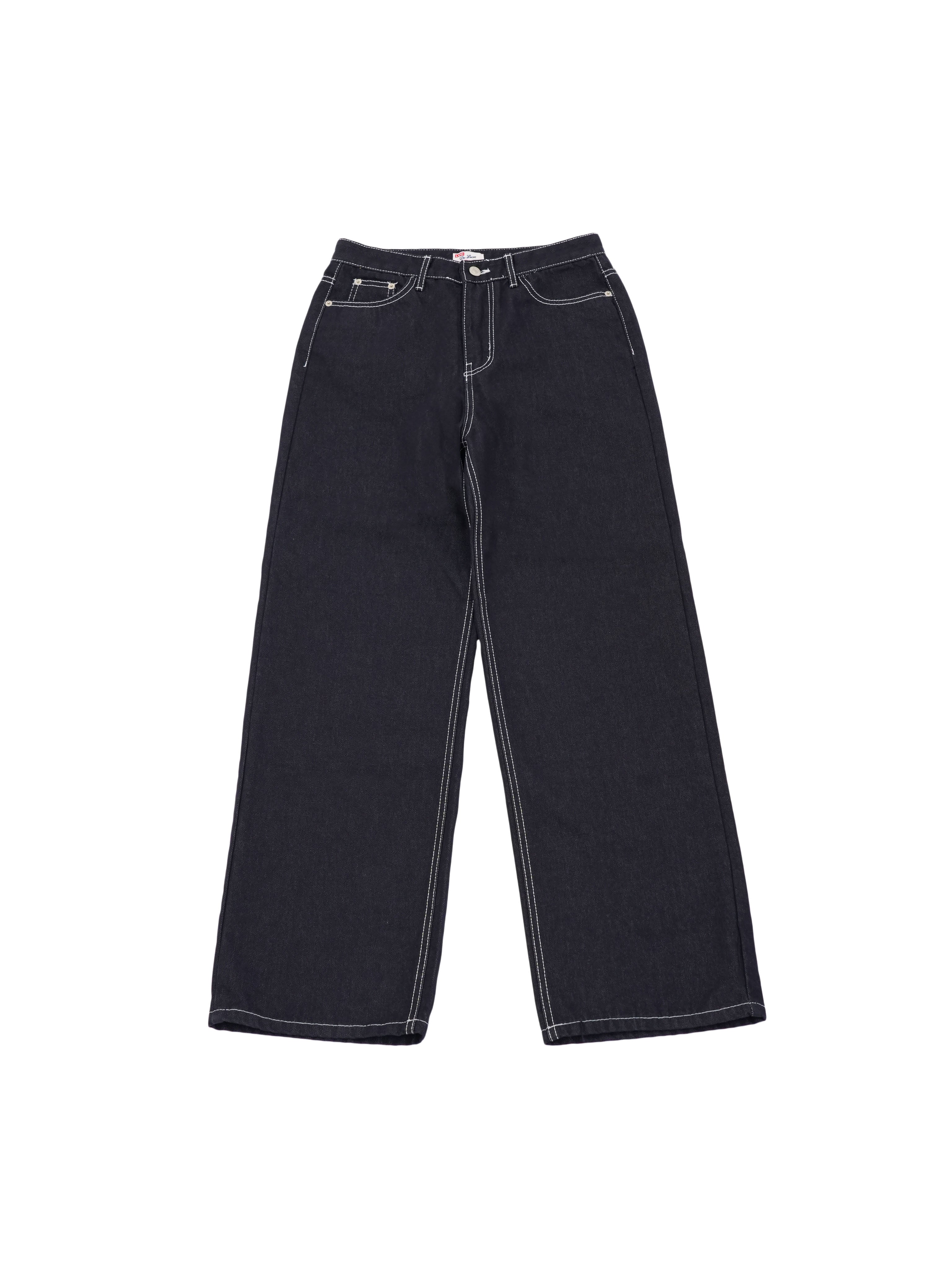 basic wide denim pants