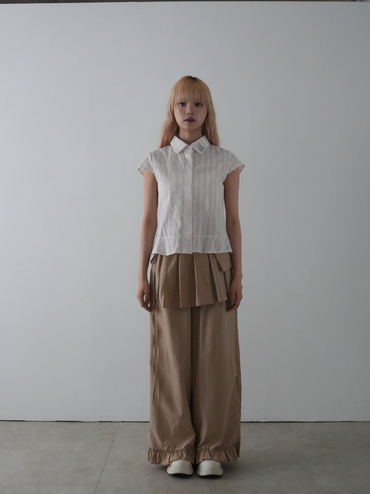 pleated wrap pants