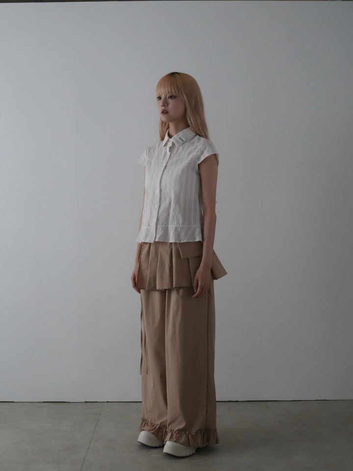 pleated wrap pants