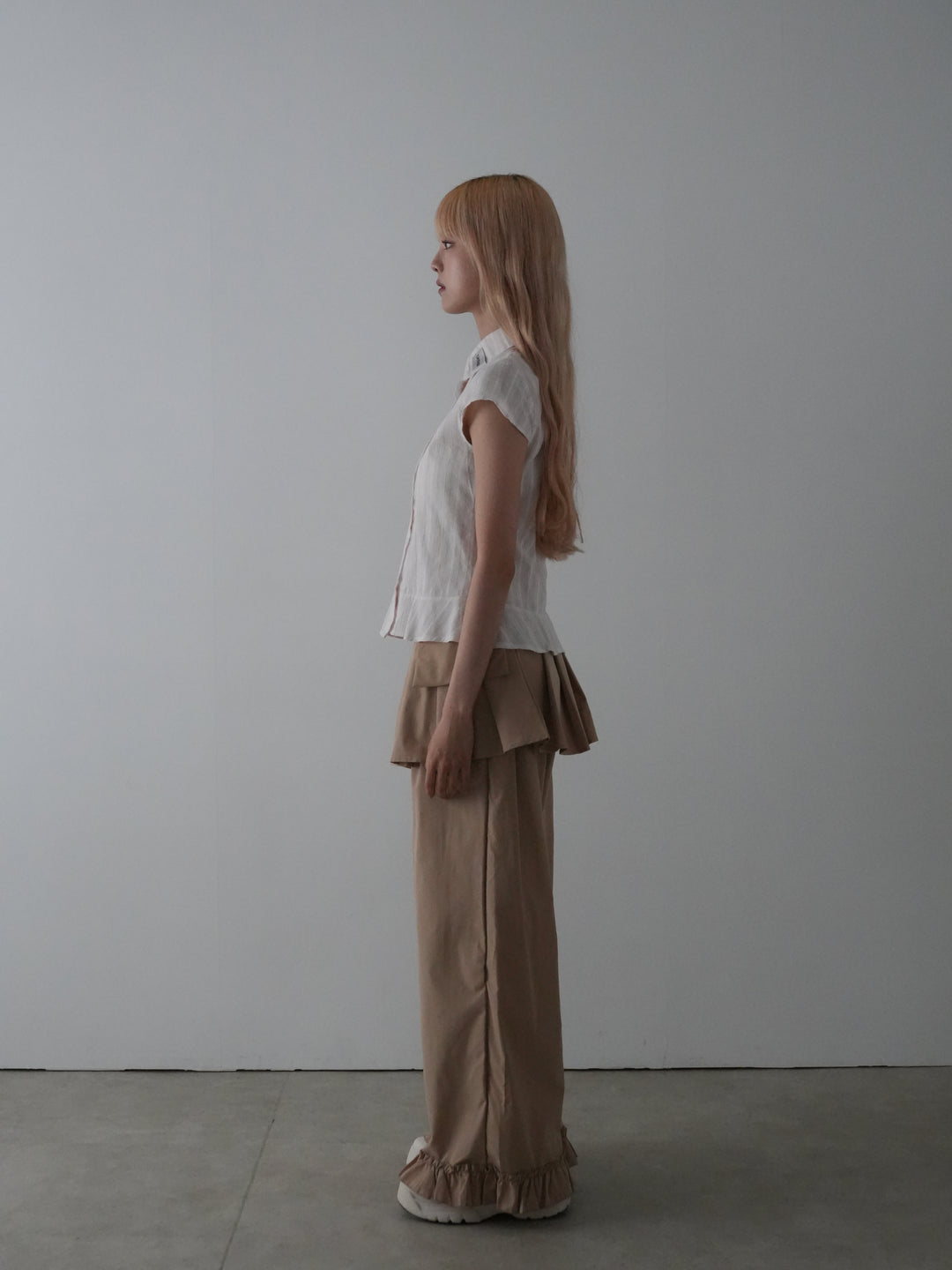 pleated wrap pants