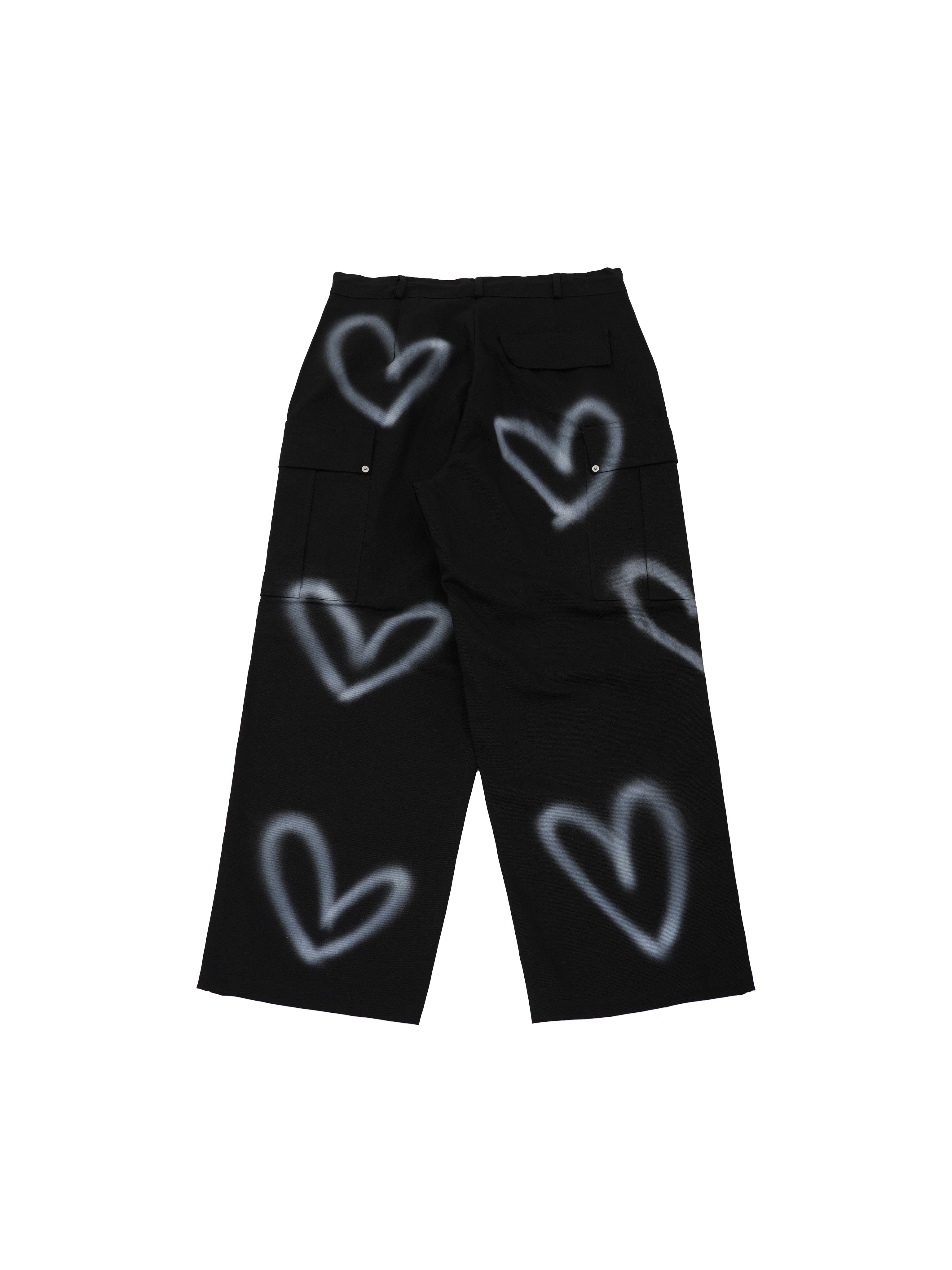 heart paint pants
