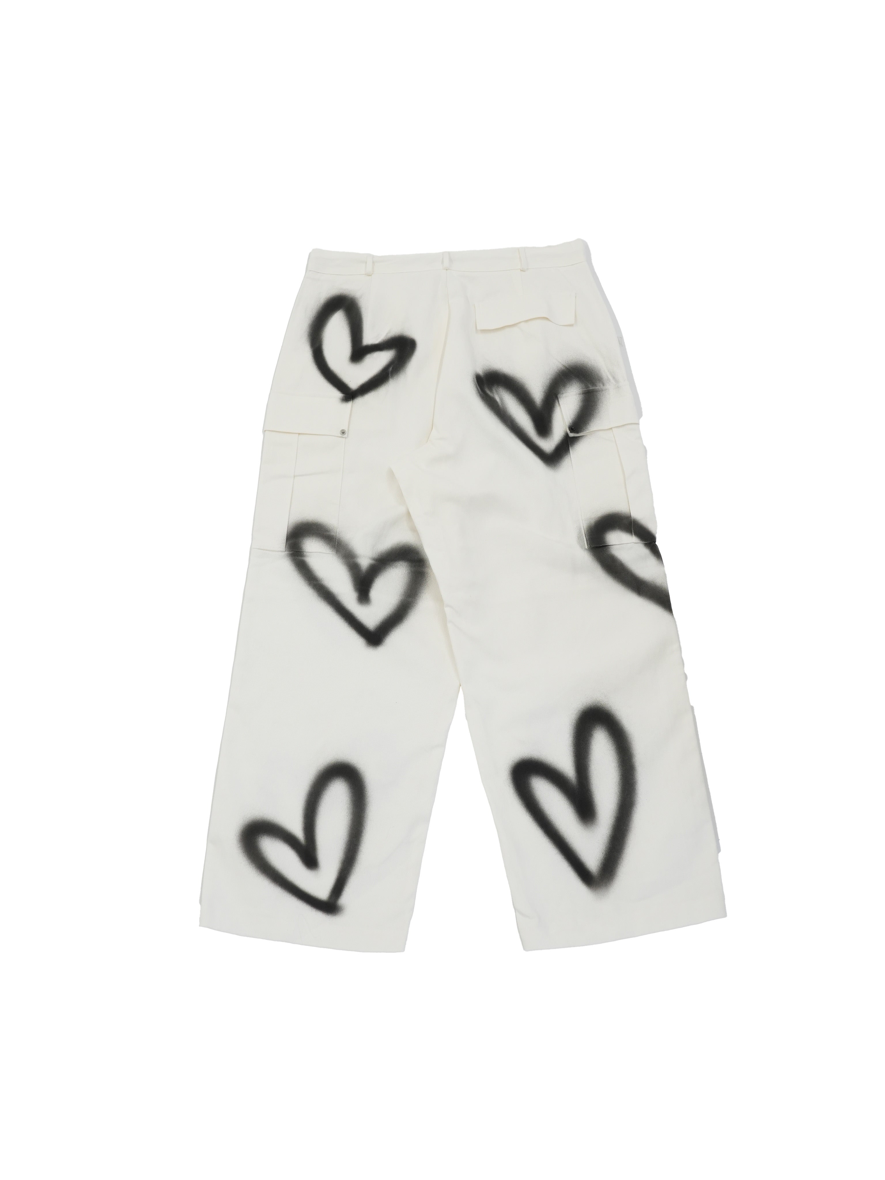 heart paint pants