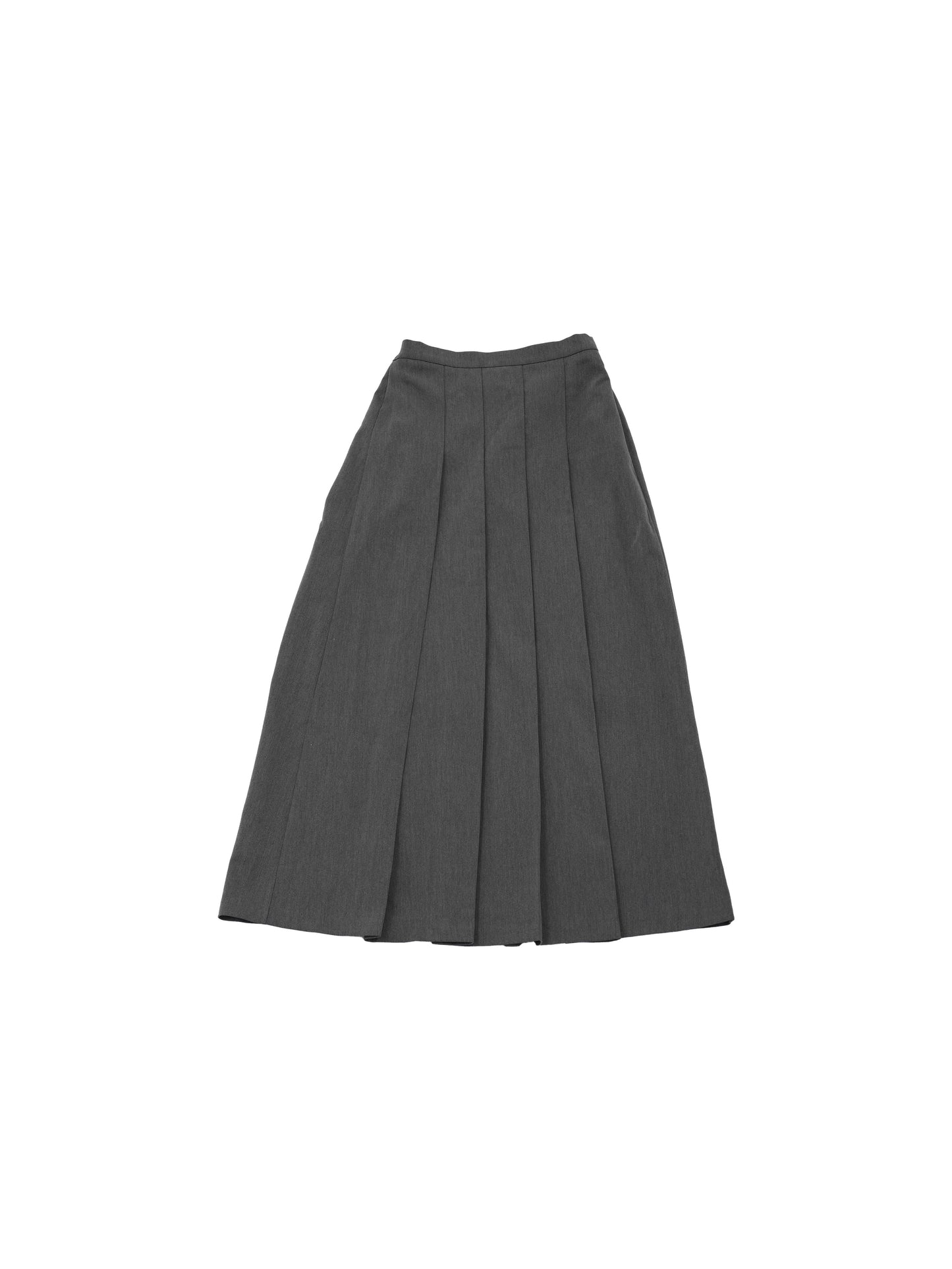 tuck pleats long skirt