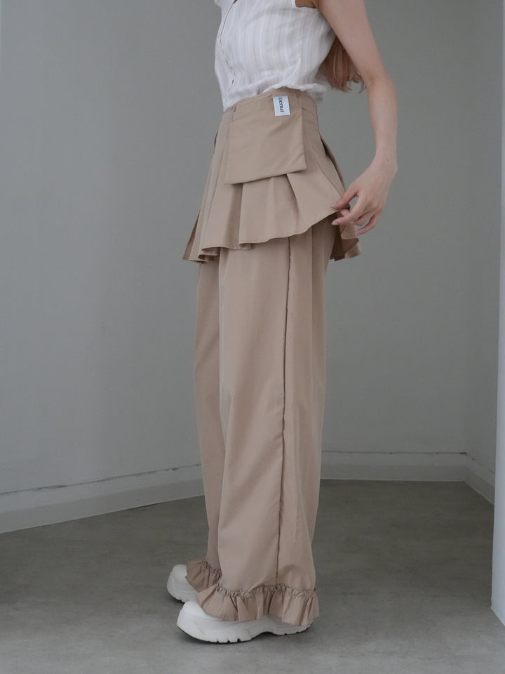 pleated wrap pants