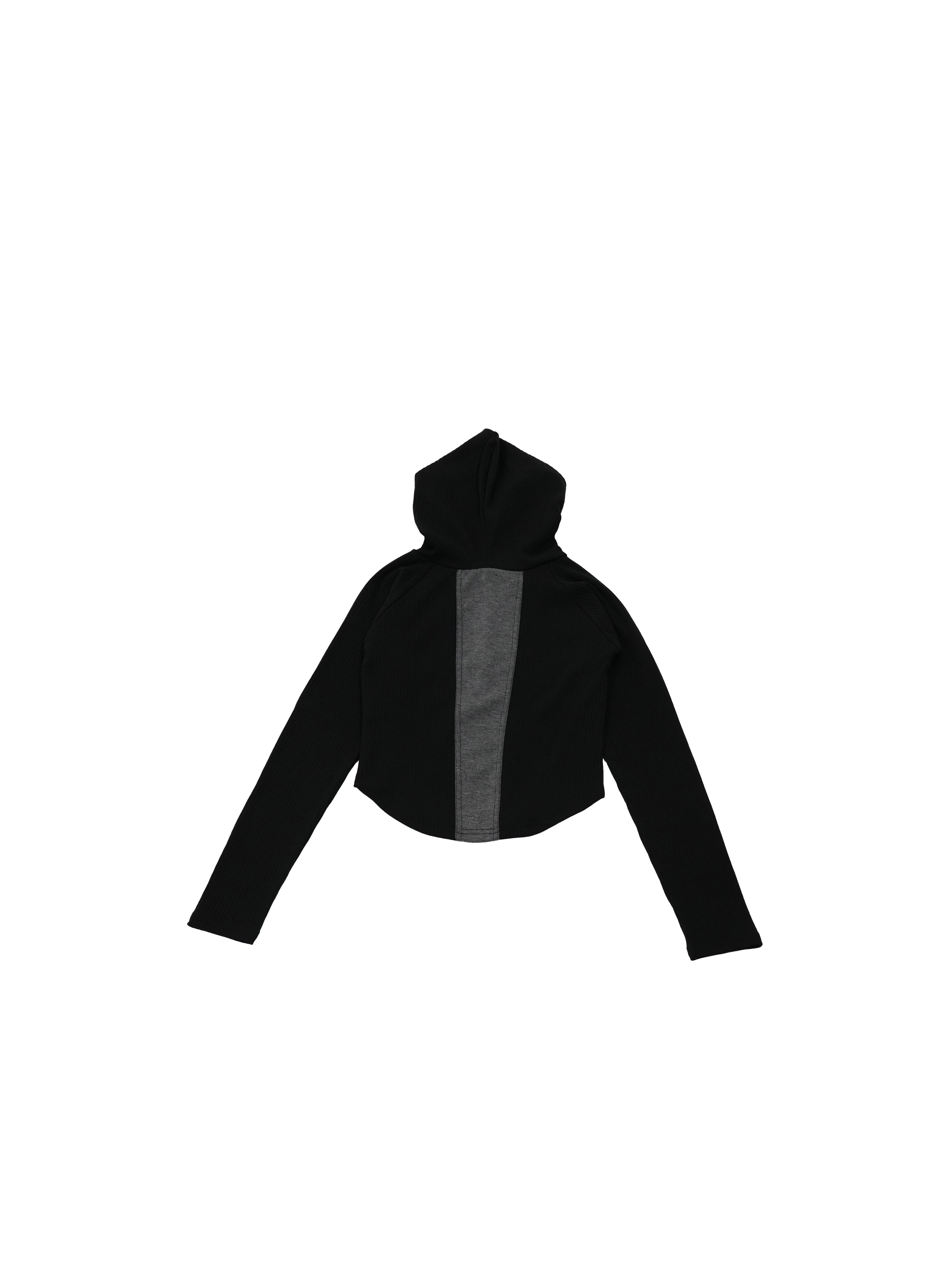 half button hoodie