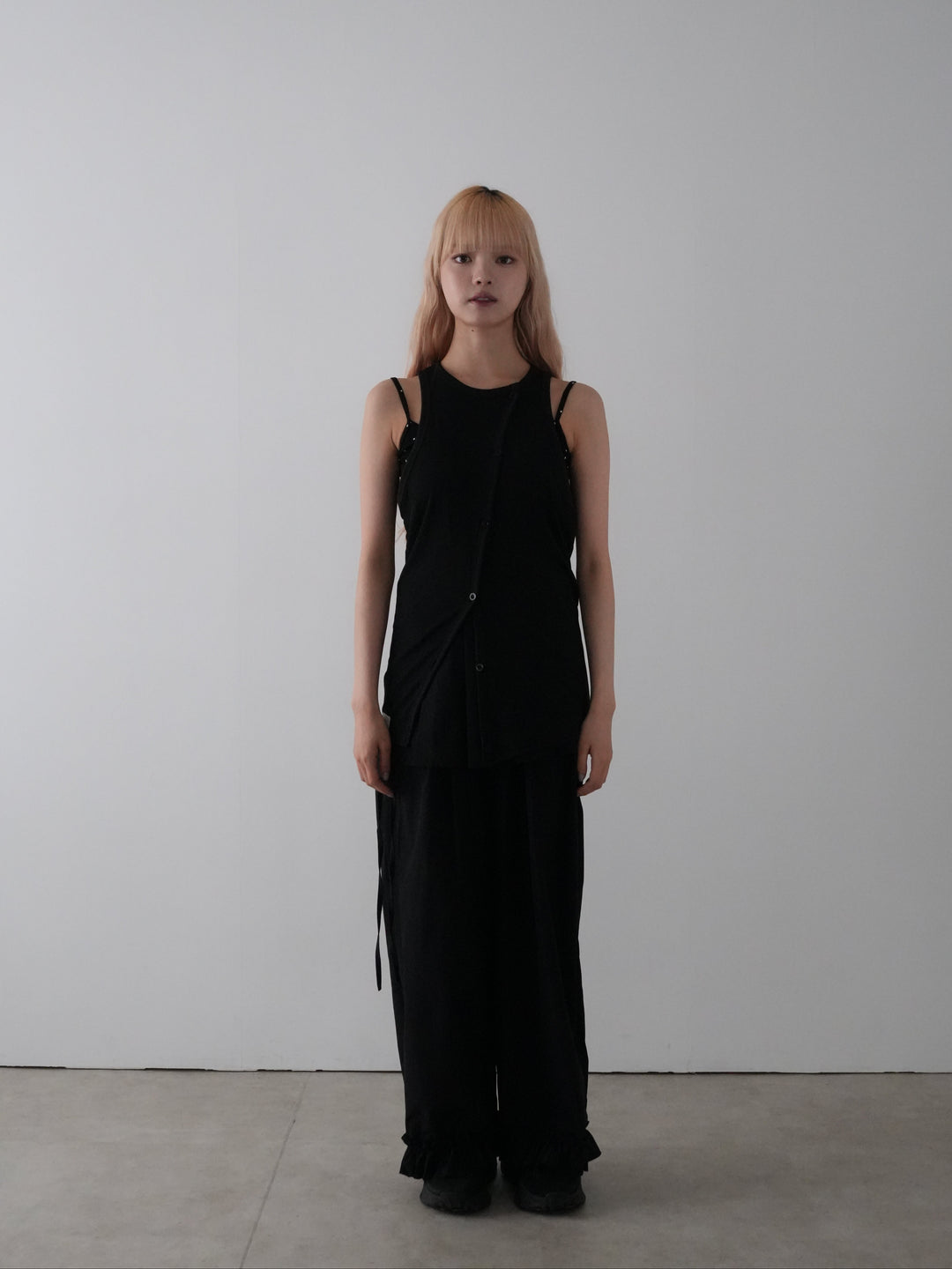 pleated wrap pants