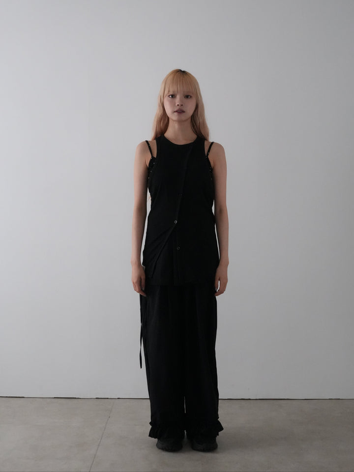 pleated wrap pants