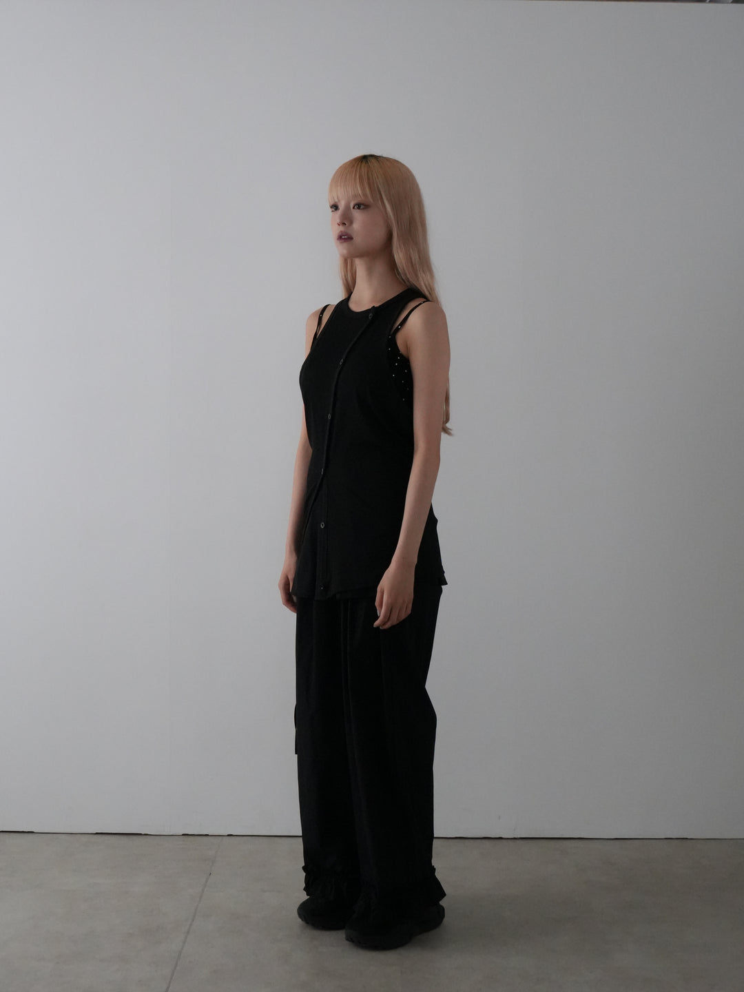 pleated wrap pants