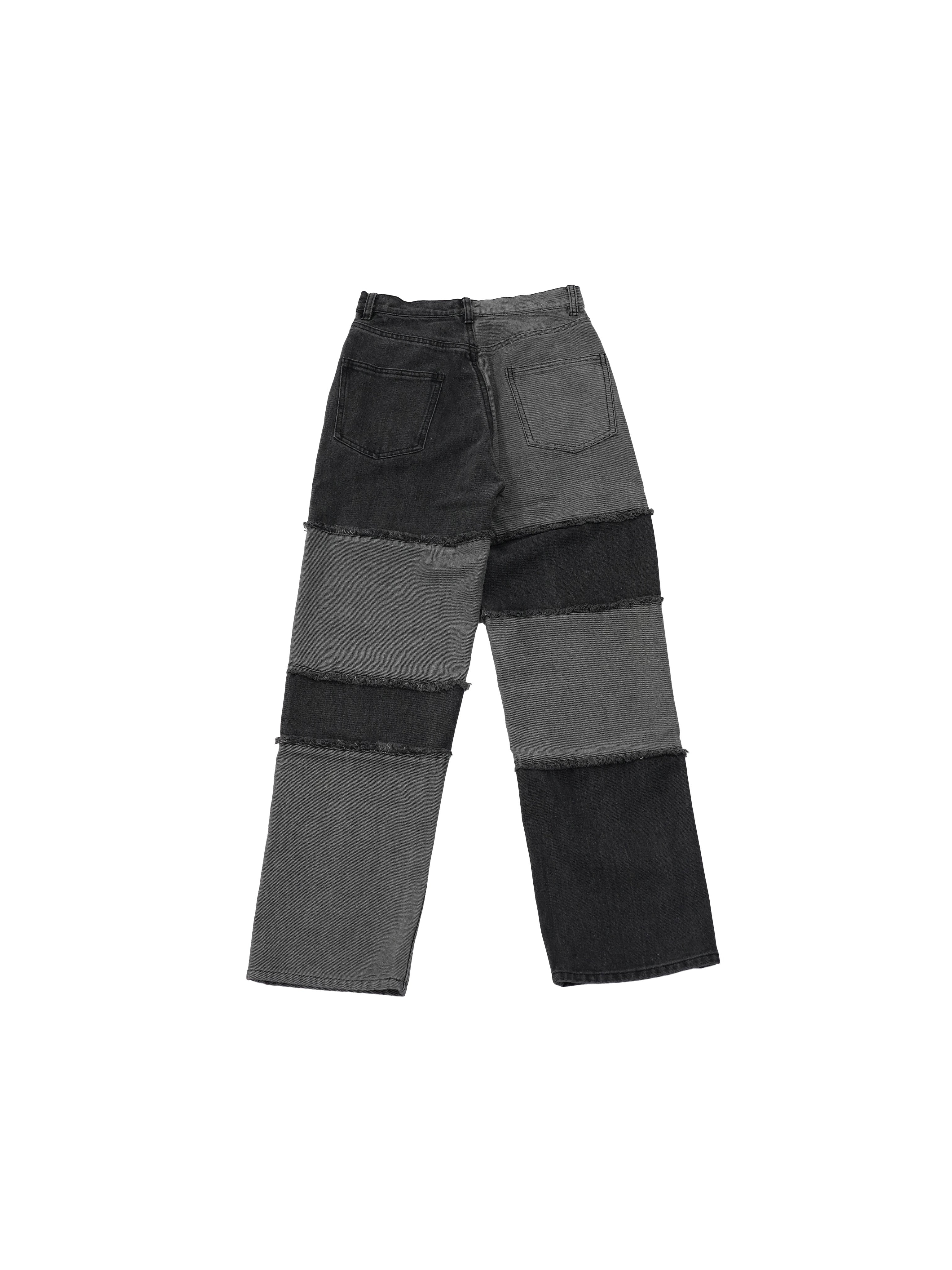 patchwork denim pants