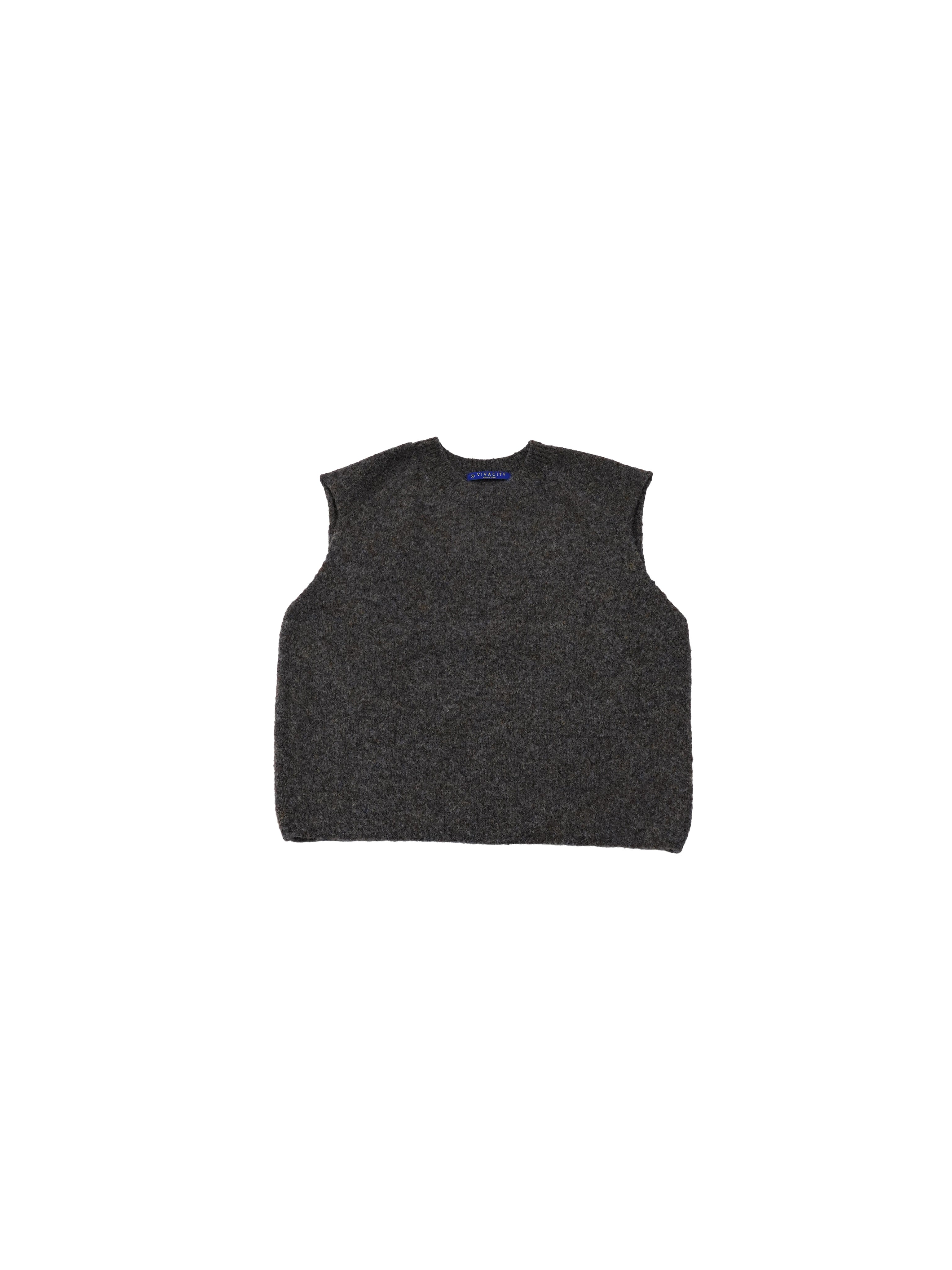 mulch color knit vest