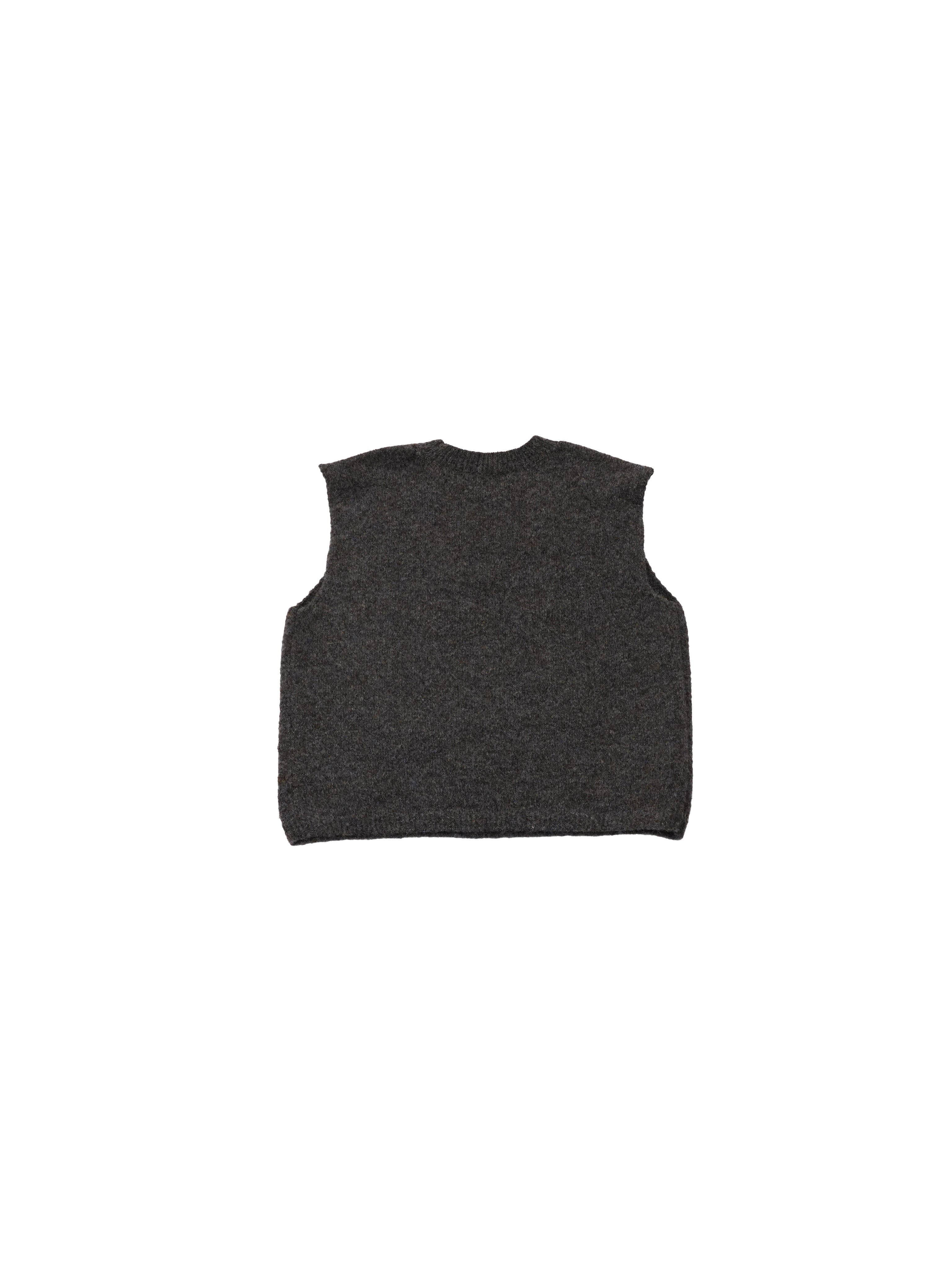 mulch color knit vest