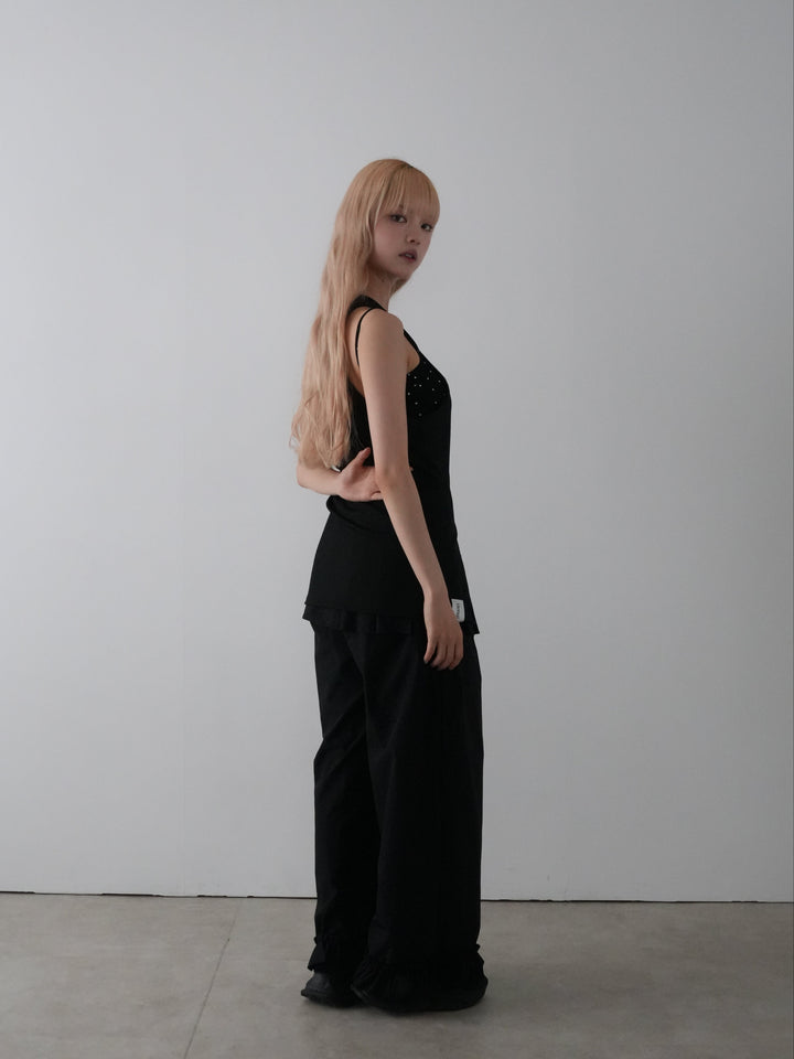 pleated wrap pants