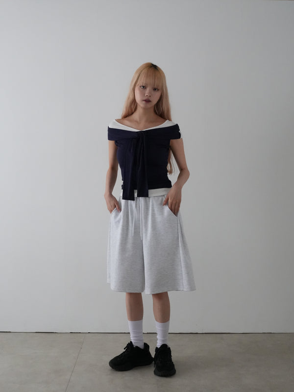 スウェット バミューダパンツ 大人カジュアル レディース Uenui