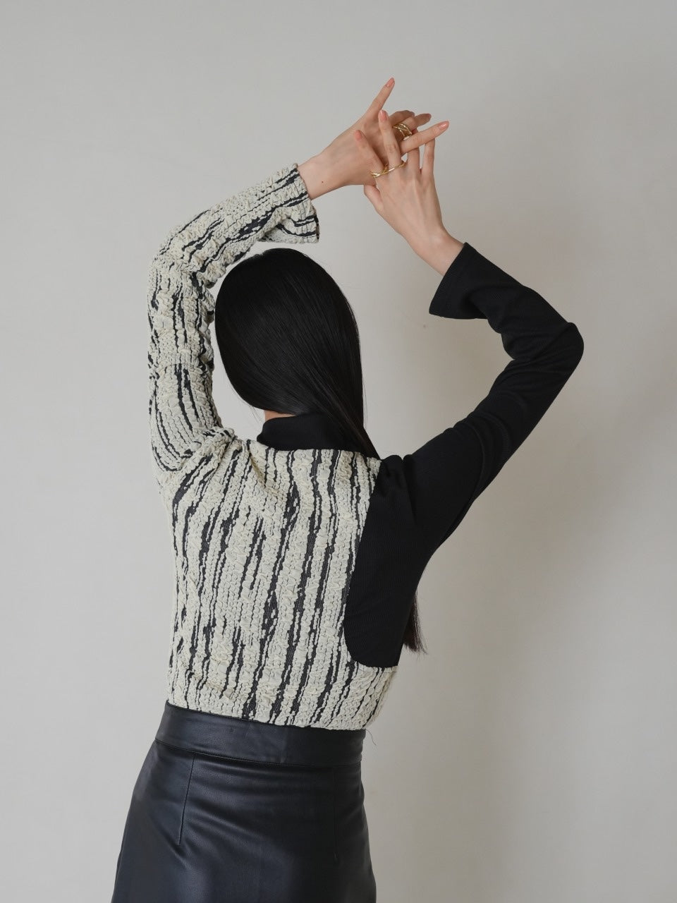 【 12月下旬発送予定 】docking knit tops