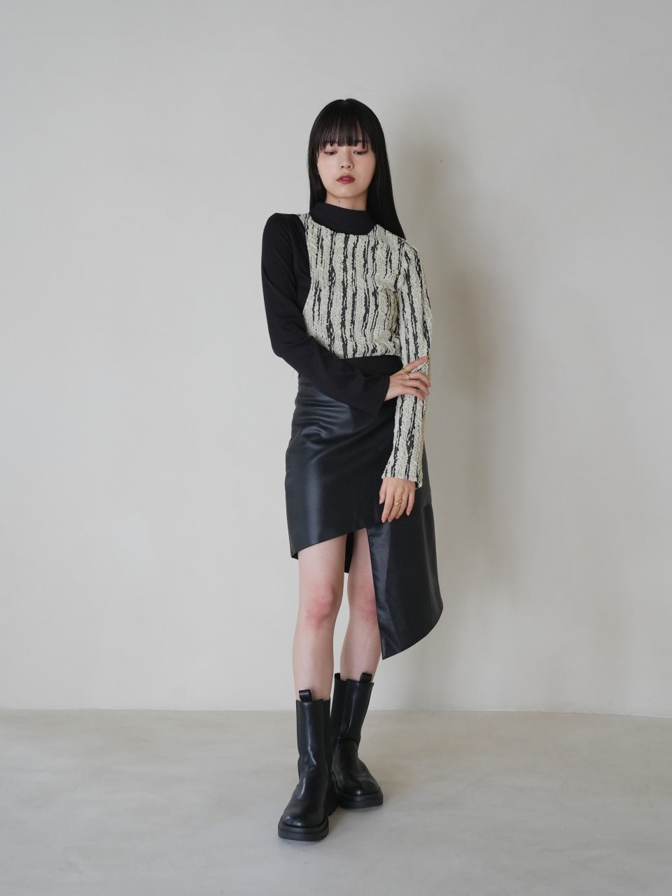 【 12月下旬発送予定 】docking knit tops