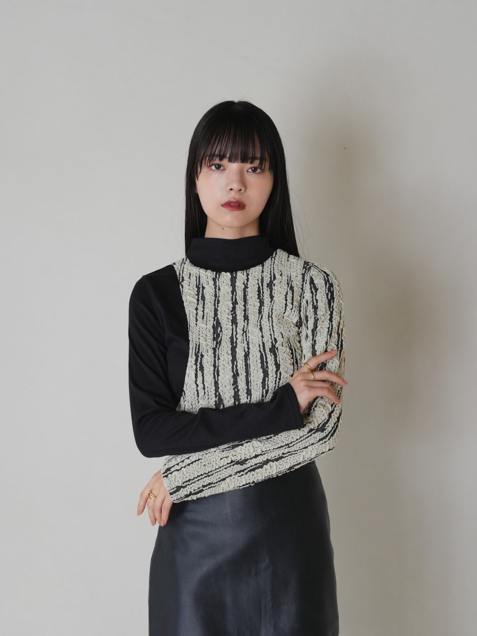 【 12月下旬発送予定 】docking knit tops