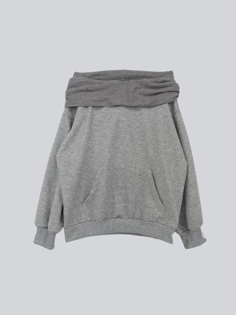 2way off shoulder sweat hoodie