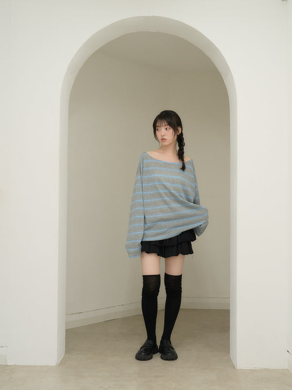 long sleeve border tee