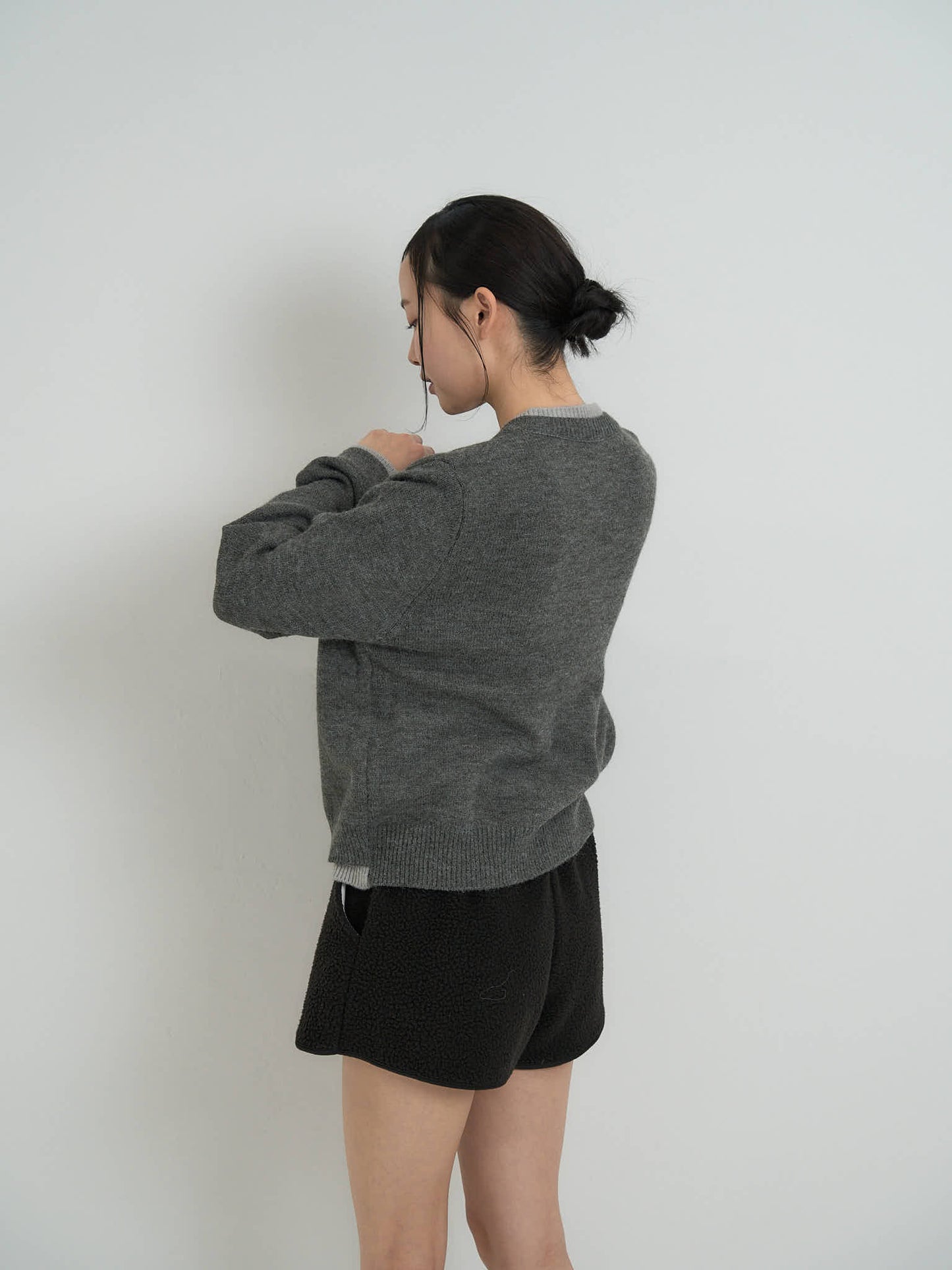 layered knit cardigan