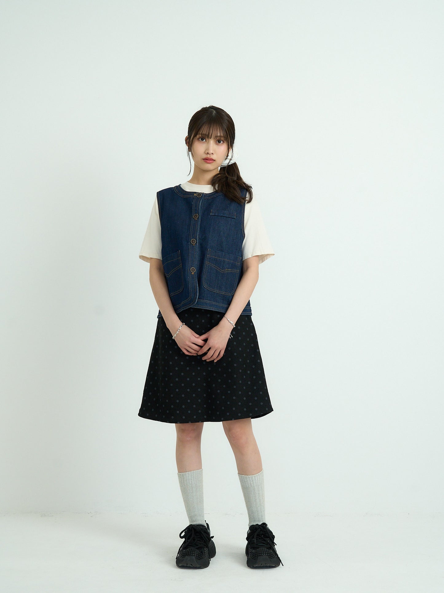 polka dot  midi skirt