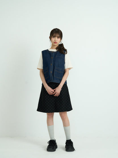 polka dot  midi skirt