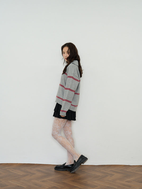 border half zip knit