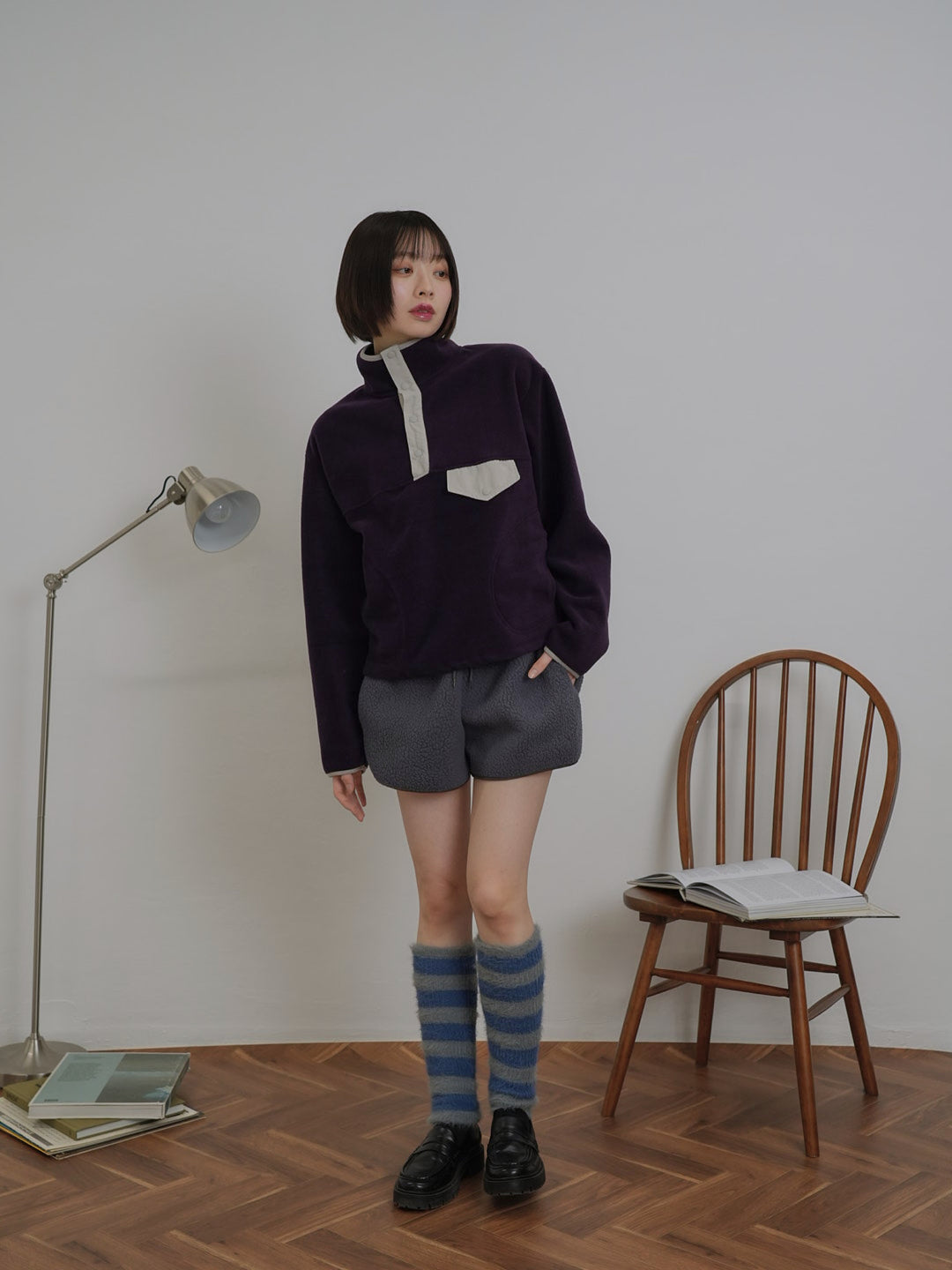 border knit leg warmer