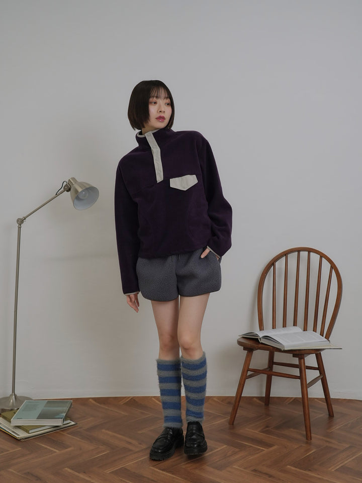 border knit leg warmer