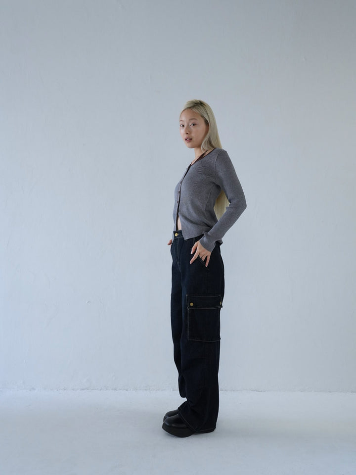 【 10月上旬発送予定 】layered rib knit top