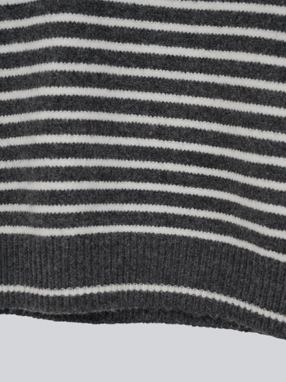 border knit top scarf set